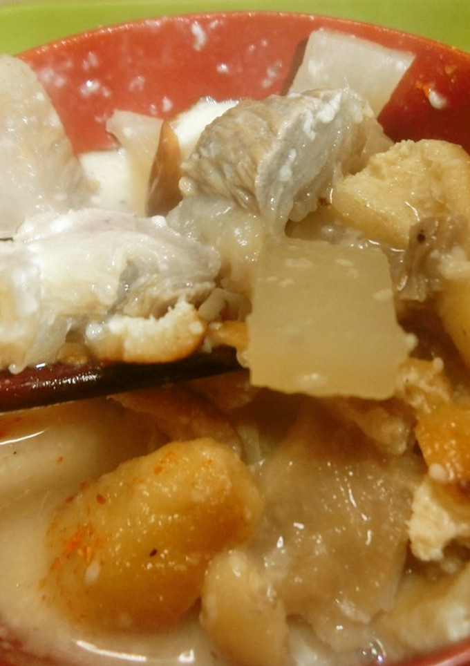 牛スジと大根、焼きネギの粕汁　簡単　早い-レシピのメイン写真