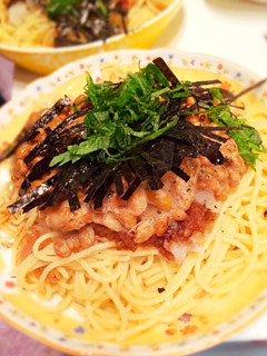 納豆おろし乗せバター梅肉パスタ-レシピのメイン写真
