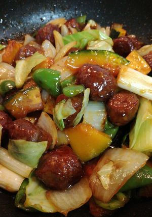炸肉丸子と野菜の甘辛あん-レシピのメイン写真