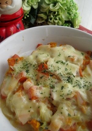 残りシチューでかぼちゃグラタン-レシピのメイン写真