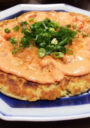 里芋明太マヨのお好み焼き風☆宅飲みシェア-レシピのメイン写真