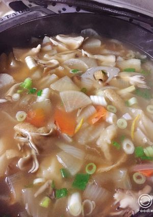 根菜とキノコで!すいとん(^^)-レシピのメイン写真