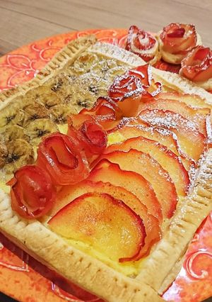 どっちも食べたい！りんごバナナパイ！簡単-レシピのメイン写真
