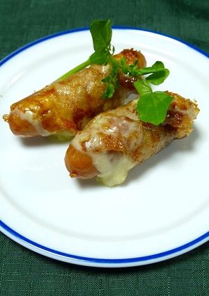 簡単！ふわふわ☆ウィンナーのチーズ肉巻き-レシピのメイン写真