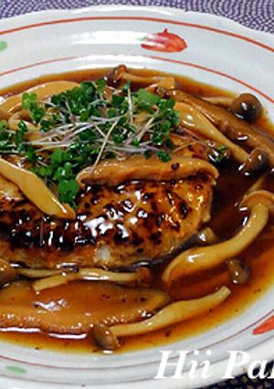 豆腐ハンバーグ 和風きのこソース-レシピのメイン写真