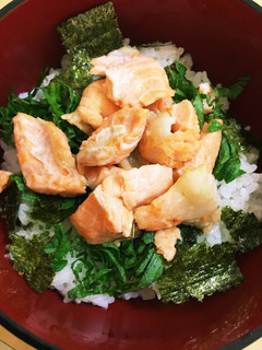 シンプルだけど美味しい!鮭ハラス丼!-レシピのメイン写真