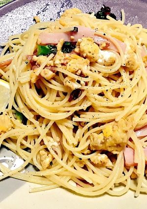 【簡単ランチ】酒盗を使ったオイルパスタ✩-レシピのメイン写真