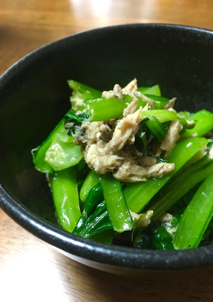 鯖缶と小松菜のさっと煮-レシピのメイン写真