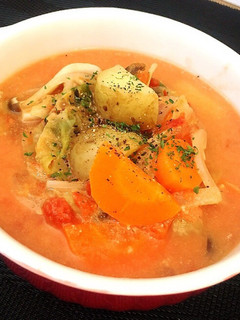 【簡単】野菜たっぷりトマトミルクスープ-レシピのメイン写真