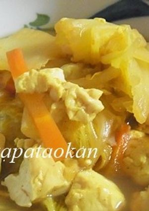 簡単♪白菜と豆腐のカレー煮-レシピのメイン写真