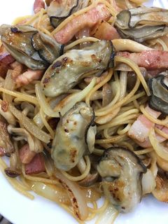 牡蠣ときのこの和風パスタ-レシピのメイン写真