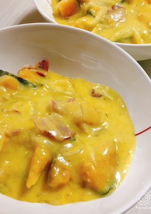 カボチャとベーコンのクリーム煮♡-レシピのメイン写真