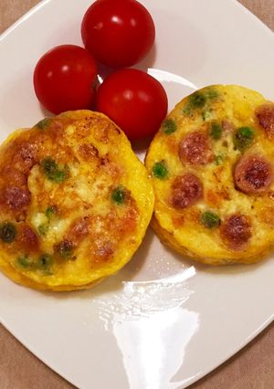 電子レンジでキッシュ風卵焼き-レシピのメイン写真