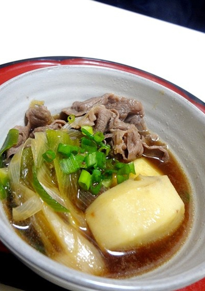 鴨だしde里芋と牛肉の芋煮風♪-レシピのメイン写真