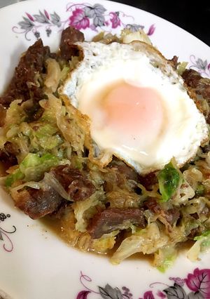 ☆白菜牛丼の目玉焼きのせ☆-レシピのメイン写真