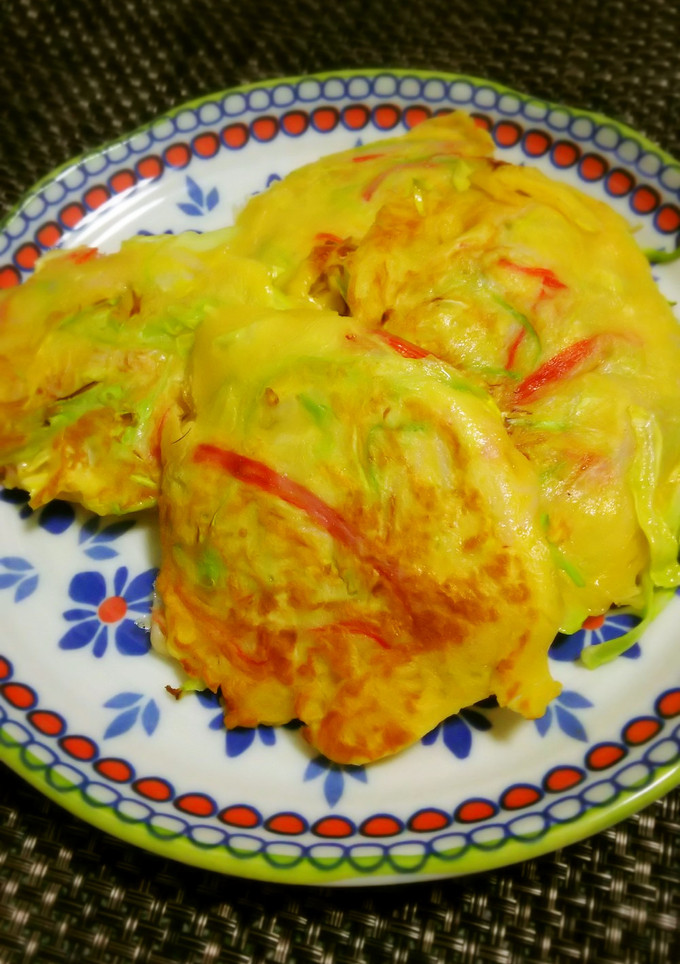 カニカマとキャベツのもちもち焼き-レシピのメイン写真