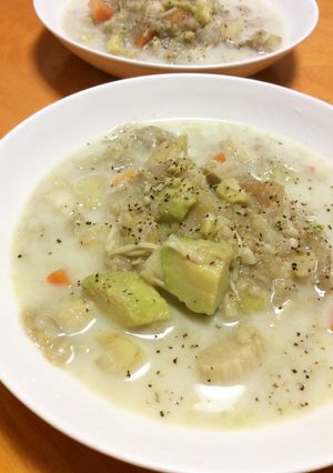 野菜とアボカドのとろろミルクスープ-レシピのメイン写真