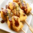 豚バラスライスでロール串カツ