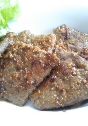 簡単★牛レバーの胡麻味噌ソース焼き-レシピのメイン写真