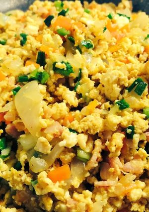 カレー味な炒り豆腐-レシピのメイン写真