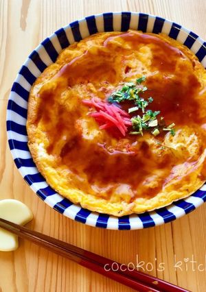 フライパンひとつで☆カニかま玉あんかけ-レシピのメイン写真