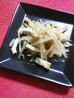レンジで。厚揚げともやしの生姜醤油合え-レシピのメイン写真