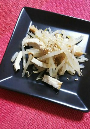 レンジで。厚揚げともやしの生姜醤油合え-レシピのメイン写真