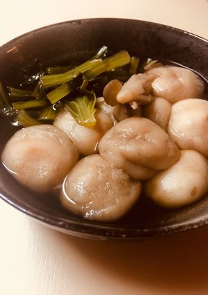 もち麩と小松菜の煮物-レシピのメイン写真