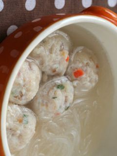 お餅入り鶏団子♡ゆず塩スープ煮-レシピのメイン写真