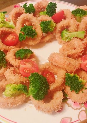 イカリングのクリスマスリース-レシピのメイン写真