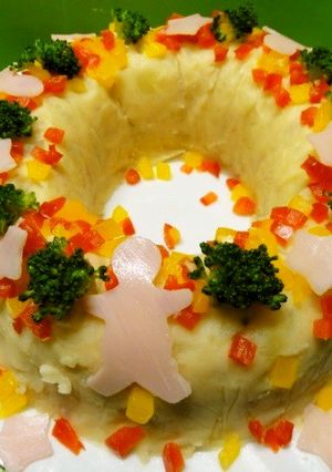 ＊クリスマスリース風ポテトサラダ＊-レシピのメイン写真