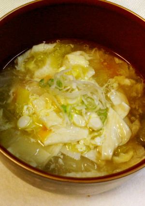 白菜とゆばの中華風スープ-レシピのメイン写真