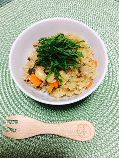 鯖缶と大豆の炊き込みご飯-レシピのメイン写真
