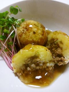 じゃがいも肉詰め団子のあんかけ-レシピのメイン写真