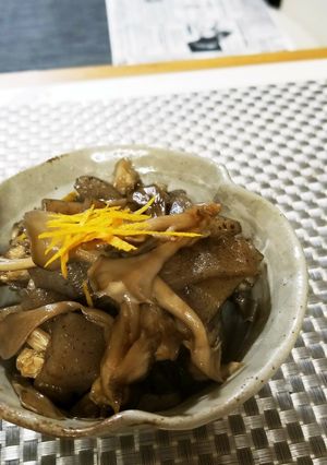 舞茸とコンニャクの柚子煮-レシピのメイン写真