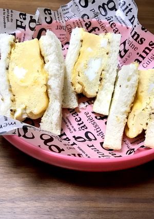 レンジで簡単♡メチャ旨♡厚焼き玉子サンド-レシピのメイン写真