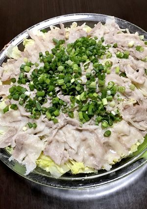 簡単♪豚と野菜のレンジ蒸し-レシピのメイン写真
