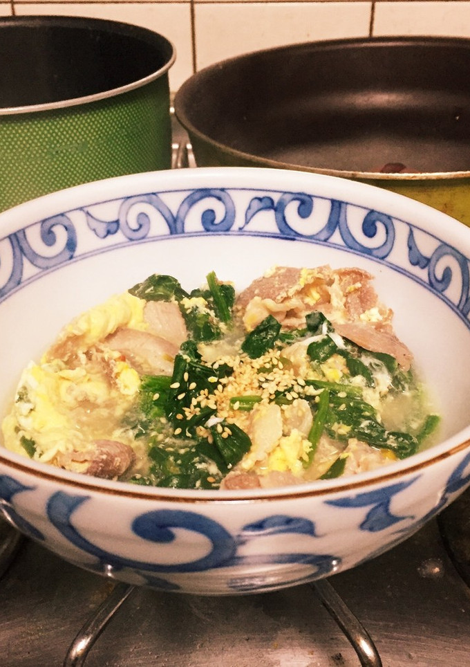 簡単！ほうれん草の白出汁卵とじ！-レシピのメイン写真