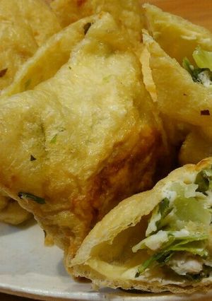キャベツの外葉と鶏の節約♪お揚げ餃子-レシピのメイン写真