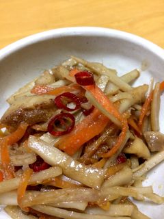牛蒡と人参とエリンギのきんぴら♬-レシピのメイン写真