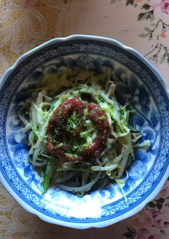 豆苗とえのき茸のチーズ和え-レシピのメイン写真