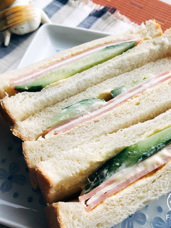 厚切り胡瓜のチーズハムサンドイッチ-レシピのメイン写真