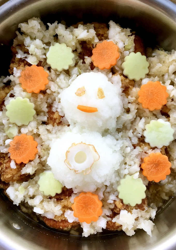 Xmasに、雪だるまの唐揚げのおろし煮-レシピのメイン写真
