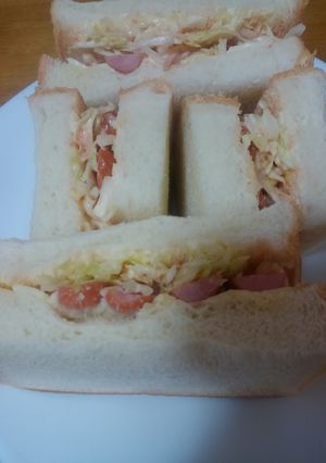 キャベツのマヨケチャサンド-レシピのメイン写真