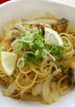 イワシ缶でアンチョビ風和風パスタ-レシピのメイン写真