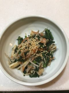 一品で贅沢な春菊のゴマあえ-レシピのメイン写真