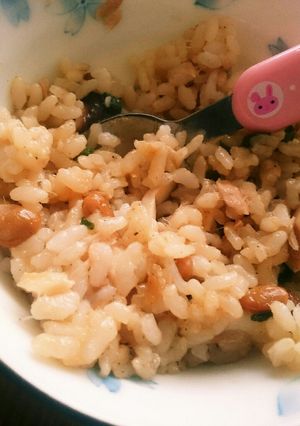 牛角のたれ(しょうゆ)納豆チャーハン-レシピのメイン写真