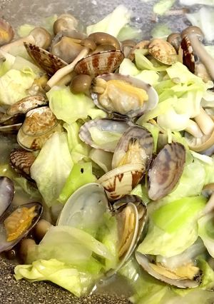 あさりと野菜の炒め物-レシピのメイン写真