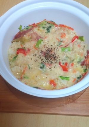 緑黄色野菜サラダを使った☆チーズリゾット-レシピのメイン写真