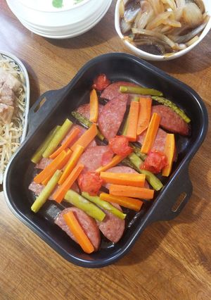 ラクックでソーセージと野菜のグリル-レシピのメイン写真